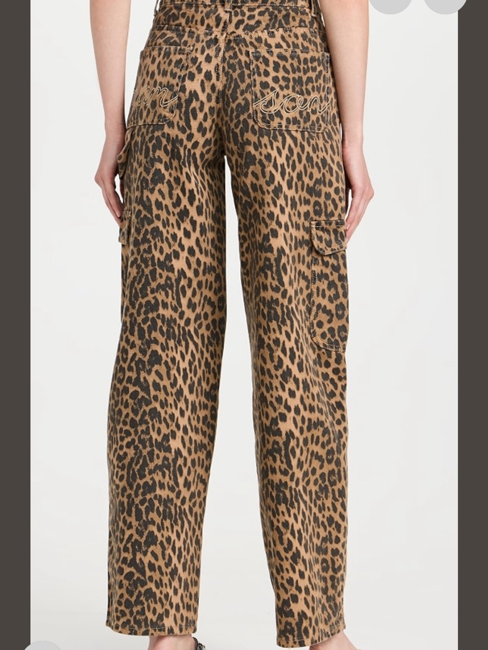 Damson Madder Leopard Cargo Pants - Brown Leopard